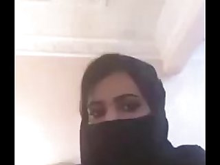 Arab Girl Akin to Boobs on Webcam