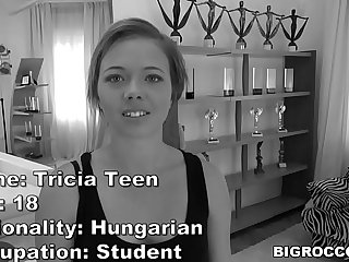 18yo hungarian babe in arms in casting - Tricia Teen, Rocco Siffredi