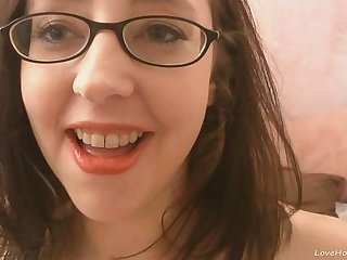 Nerdy untrained brunette gets down and dirty